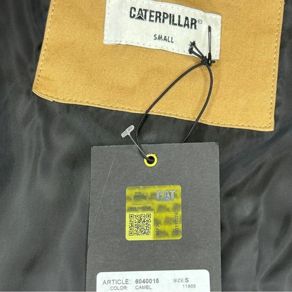 Caterpillar CAT Men’s WWR Ripstop Smock Camel Jacket Small - Picture 10 of 11